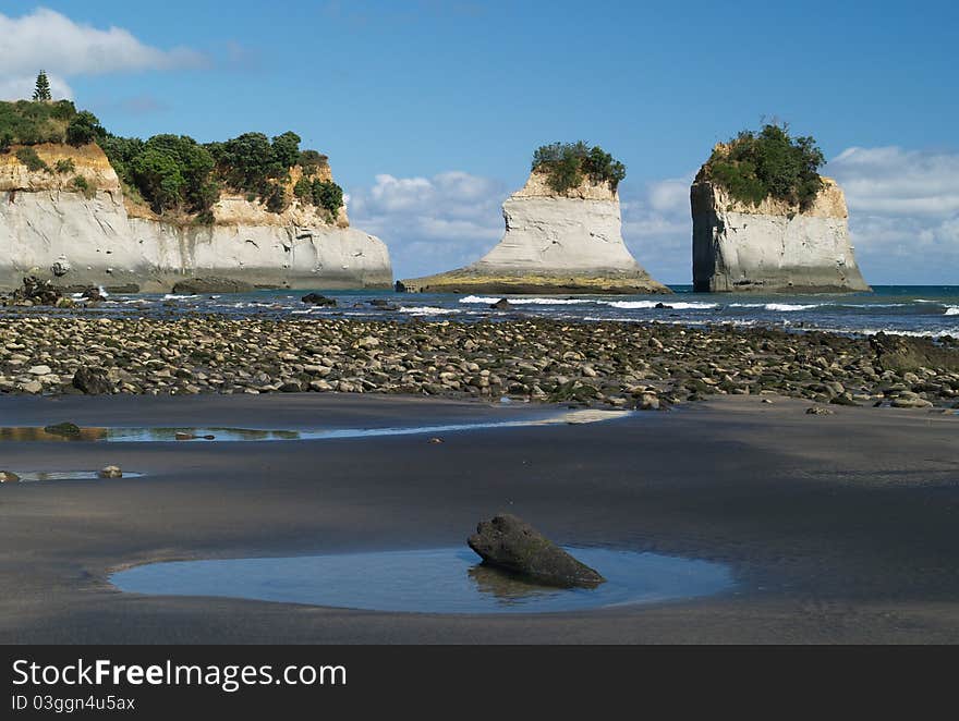 Rock formation in the sea