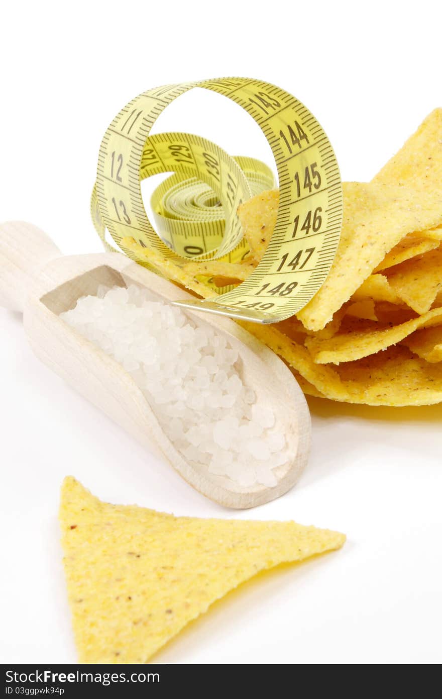 Salty tortilla chips