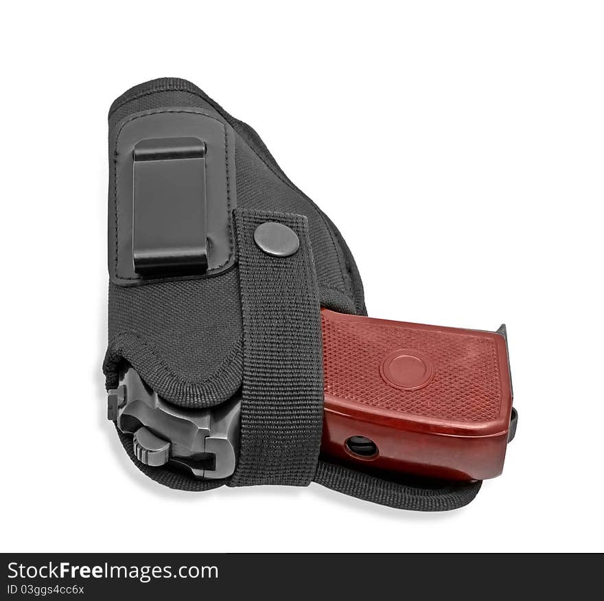 Russian handgun in a holster