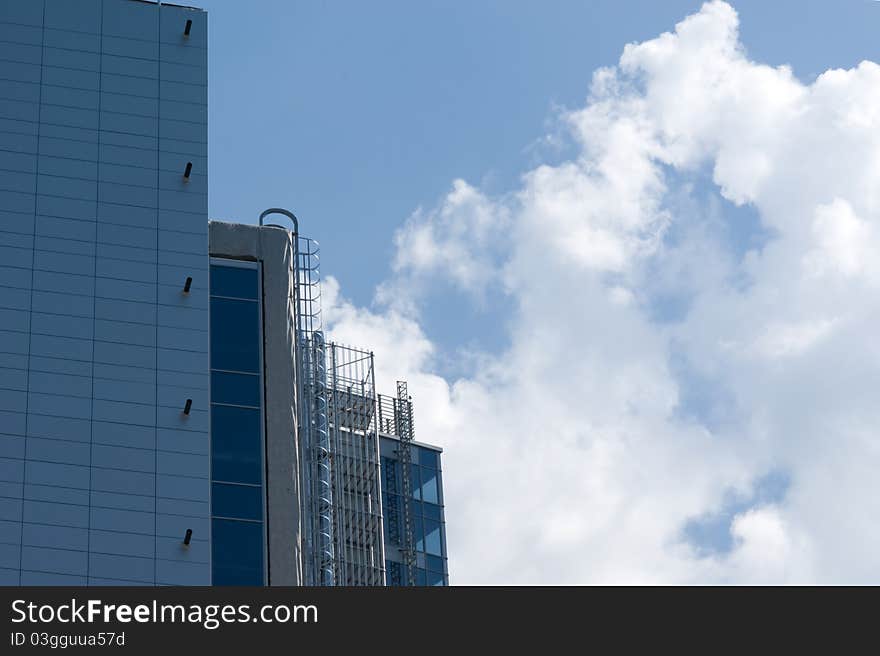 Fragment of a modern office building in downtown Kiev, Ukraine