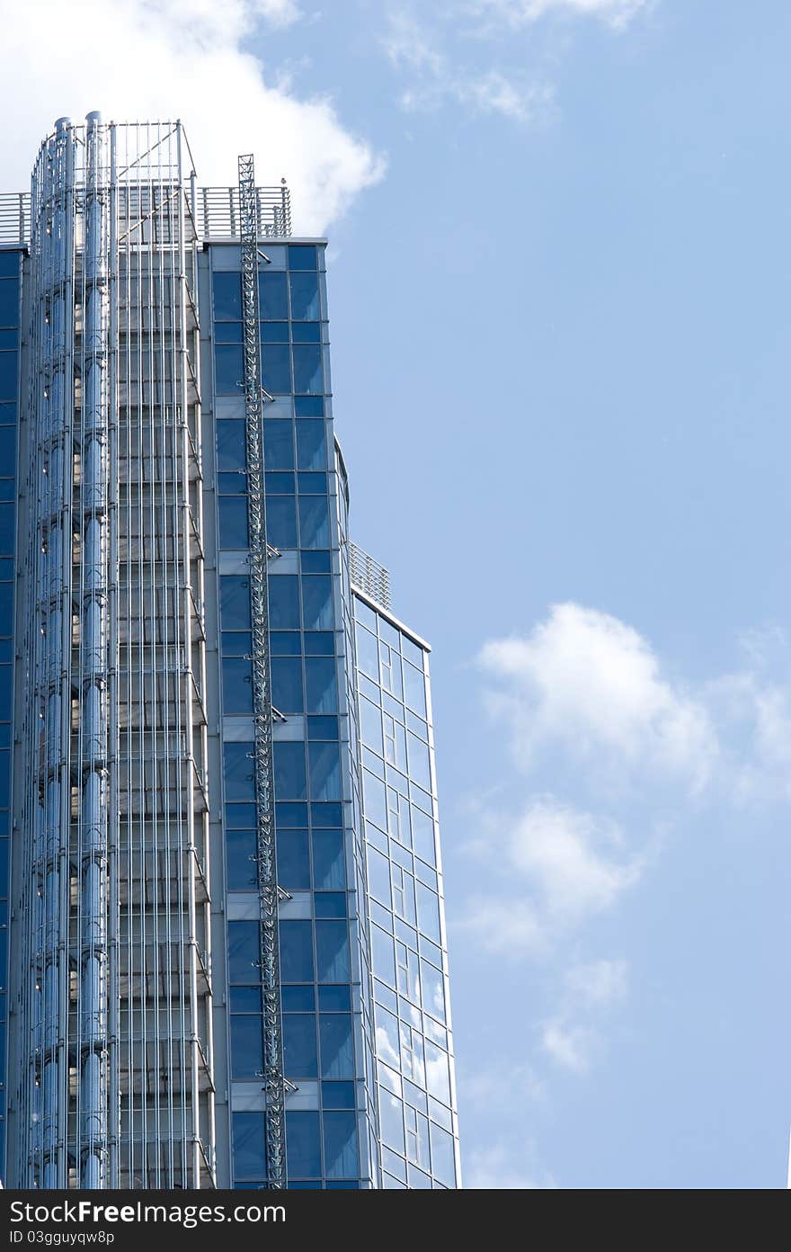 Fragment of a modern office building in downtown Kiev, Ukraine