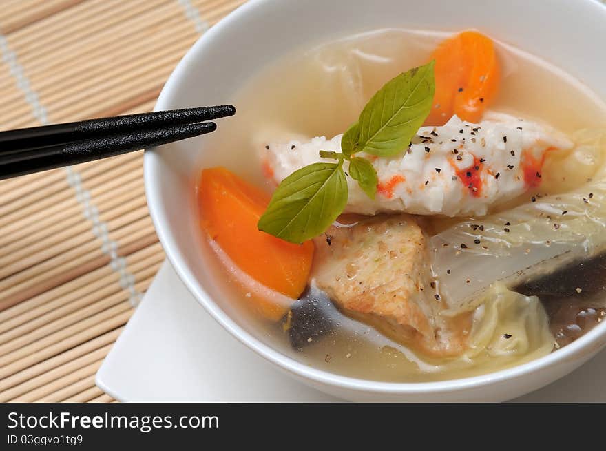 Delicious seafood soup