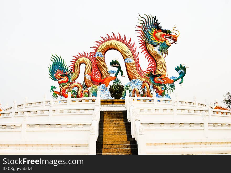 The big chinese dragon in China town