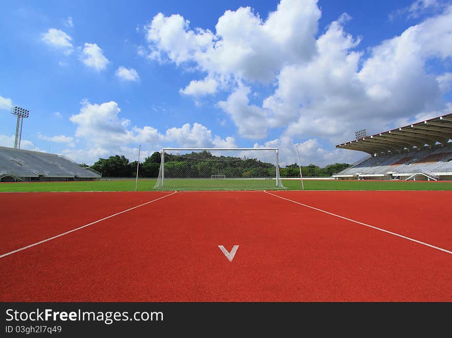 Outdoor sports with blue sky. Outdoor sports with blue sky