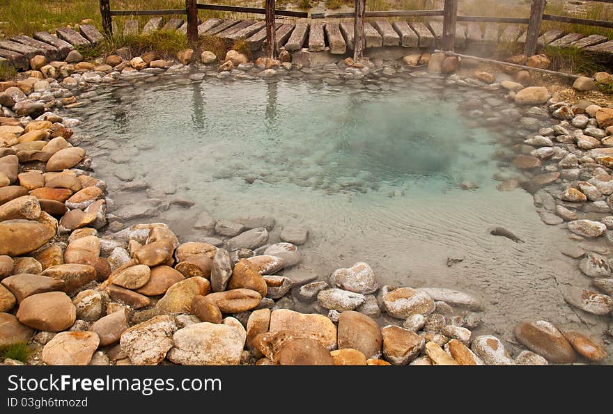 Hot spring in the natural park