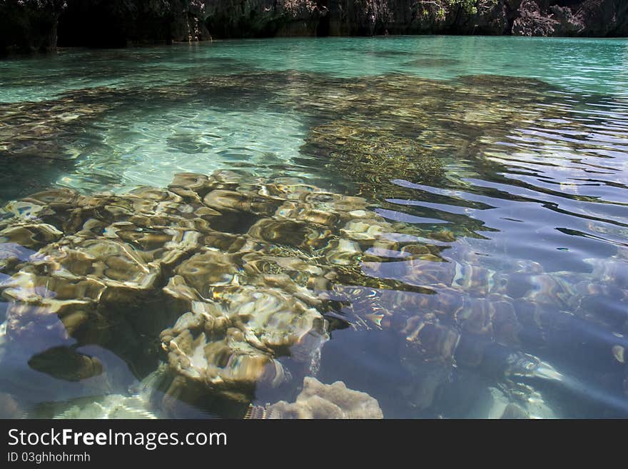 Clear coral lagoon