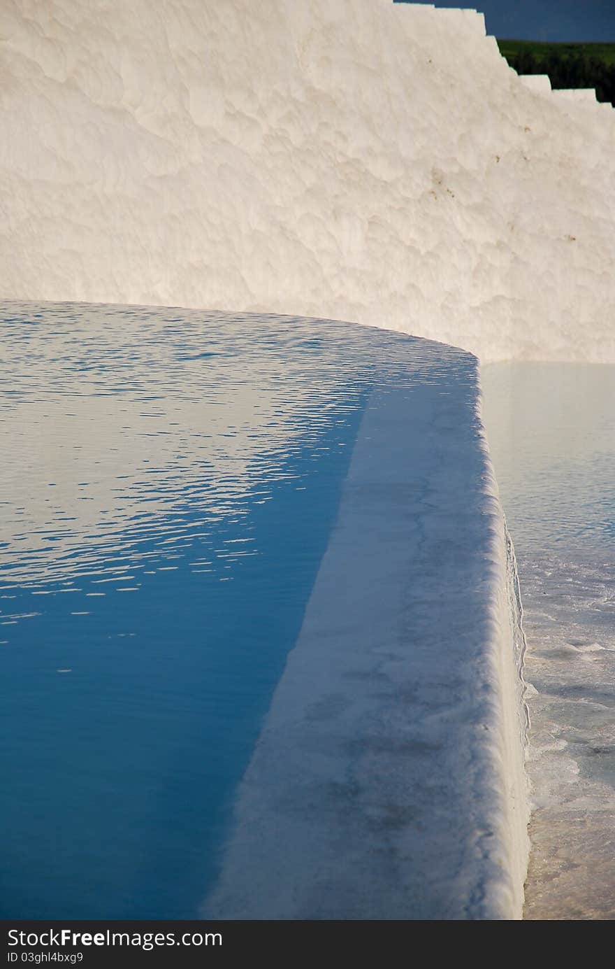 The pools of Pamukkale in Turkey. The pools of Pamukkale in Turkey
