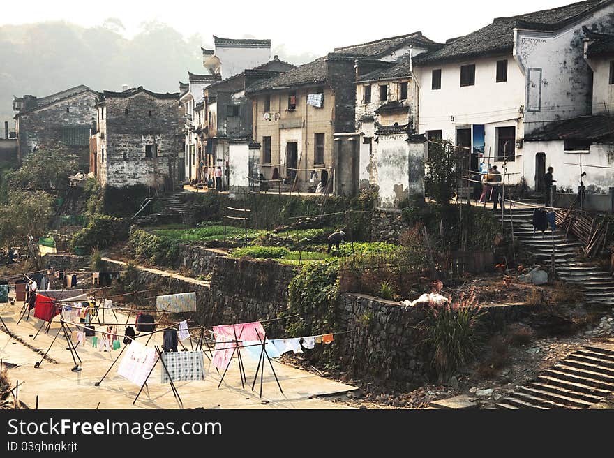 Traditional Chinese old street in wu yuan. Traditional Chinese old street in wu yuan.