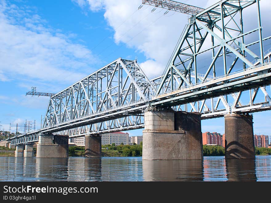 The Railway Bridge Across  The River Yenisei