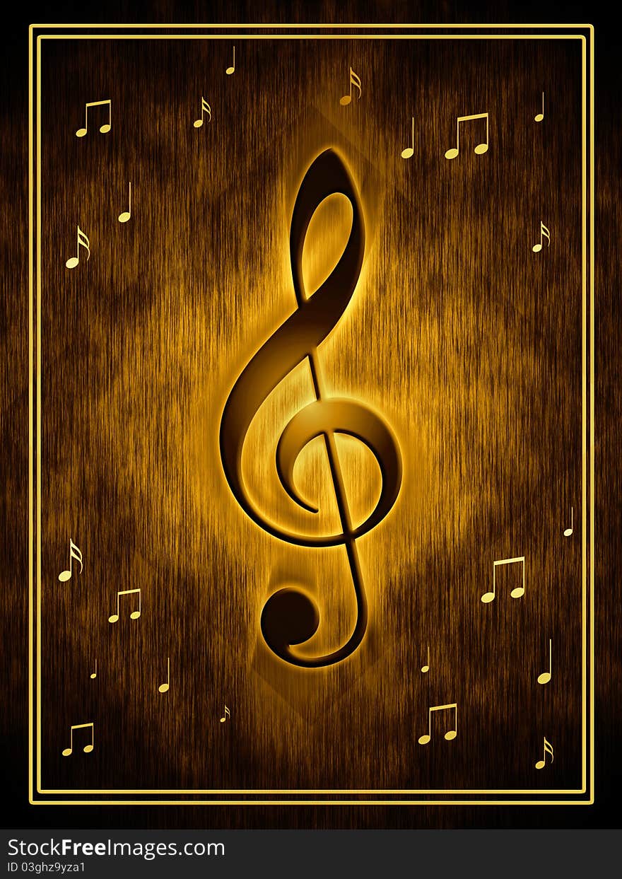 Background of musical symbols