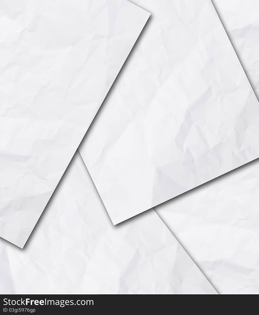 Group of crumpled papers as background