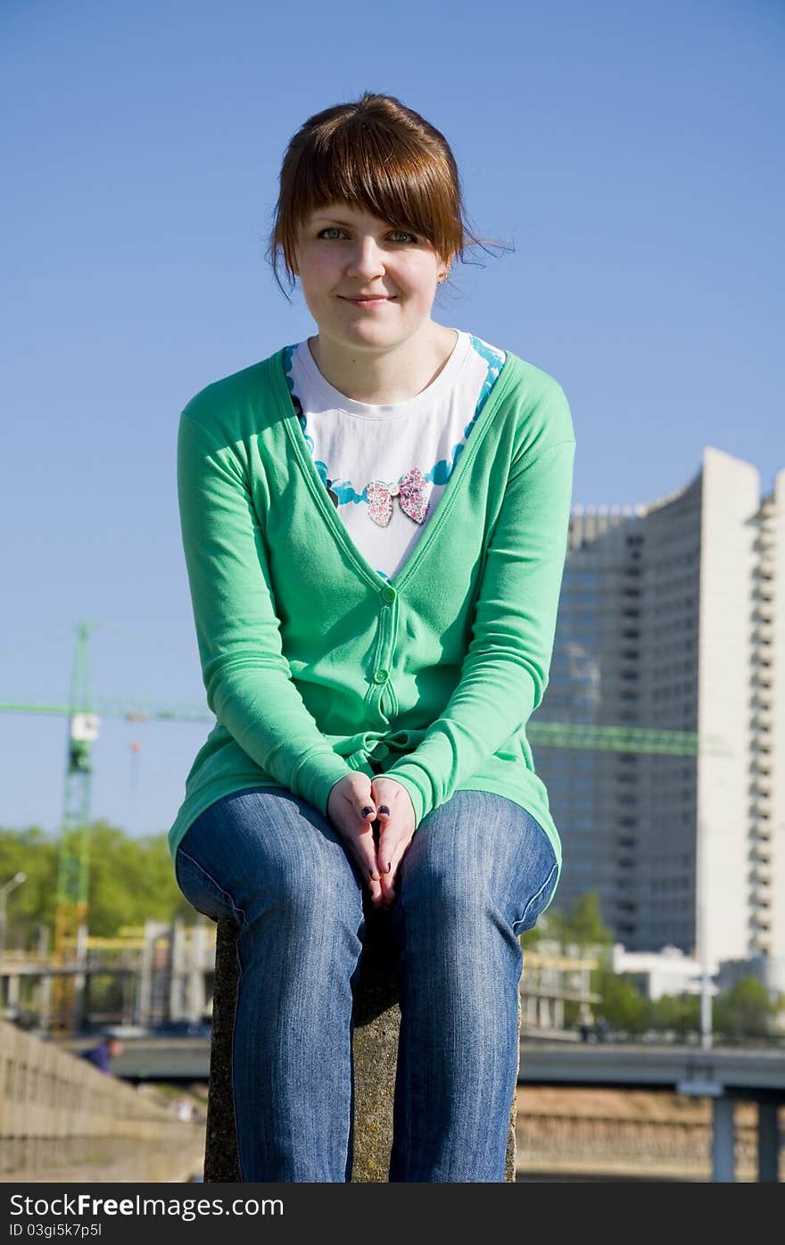 Woman resting after working outdoors