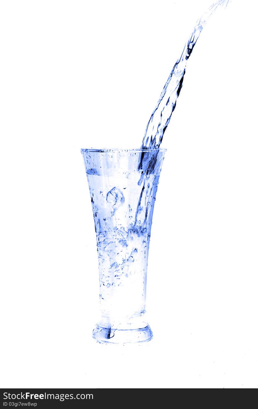 Glass Of Water On White