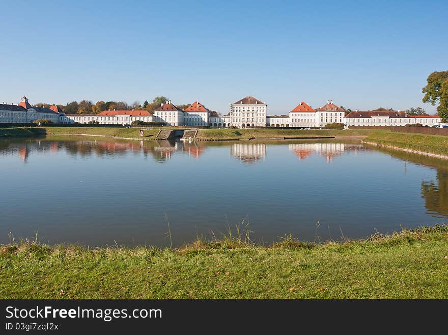 View at the famous Nymphenburg Palace in Munich