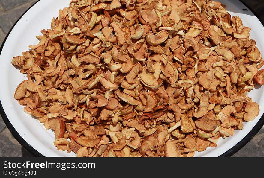 A view of dried apple. It's popular in Anatolia.