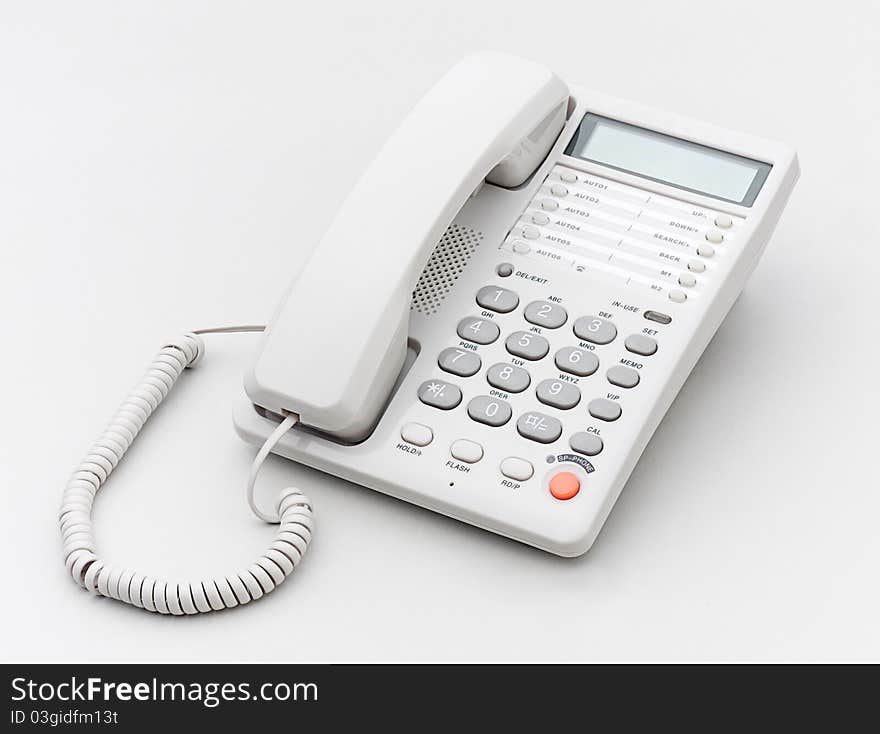 Office telephone isolated