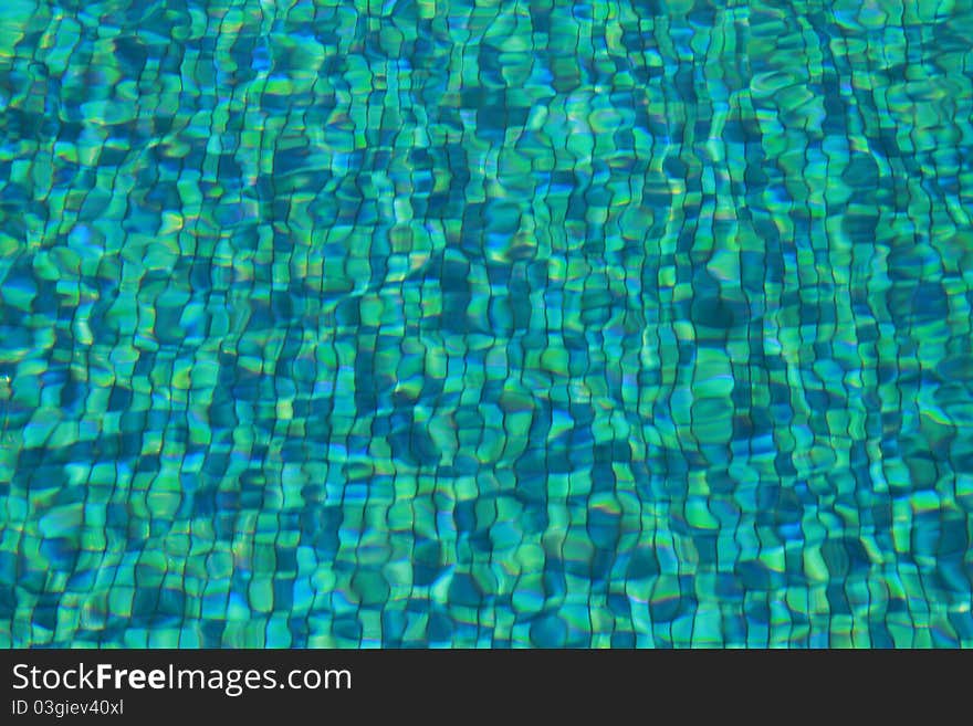 Water in the pool for swimming. Water in the pool for swimming