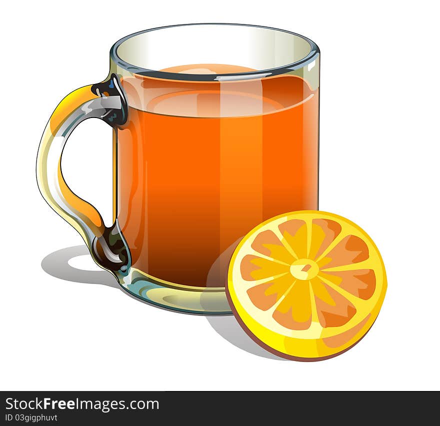 Illustration of a pitcher of orange juice