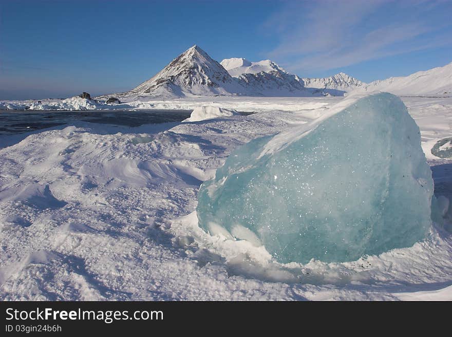 Antarctic winter landscape