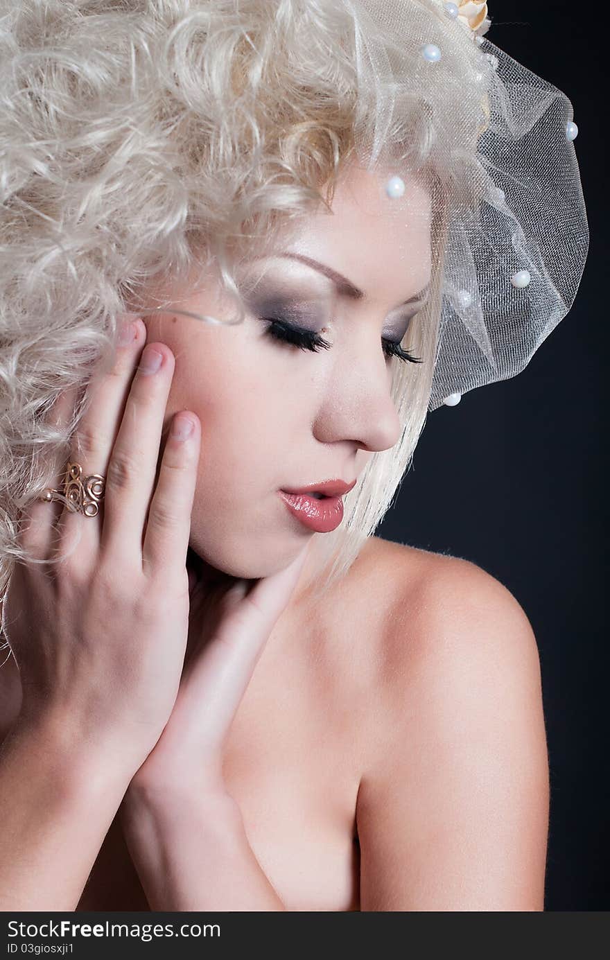 Close up portrait of a Beautiful Young Woman . Close up portrait of a Beautiful Young Woman .