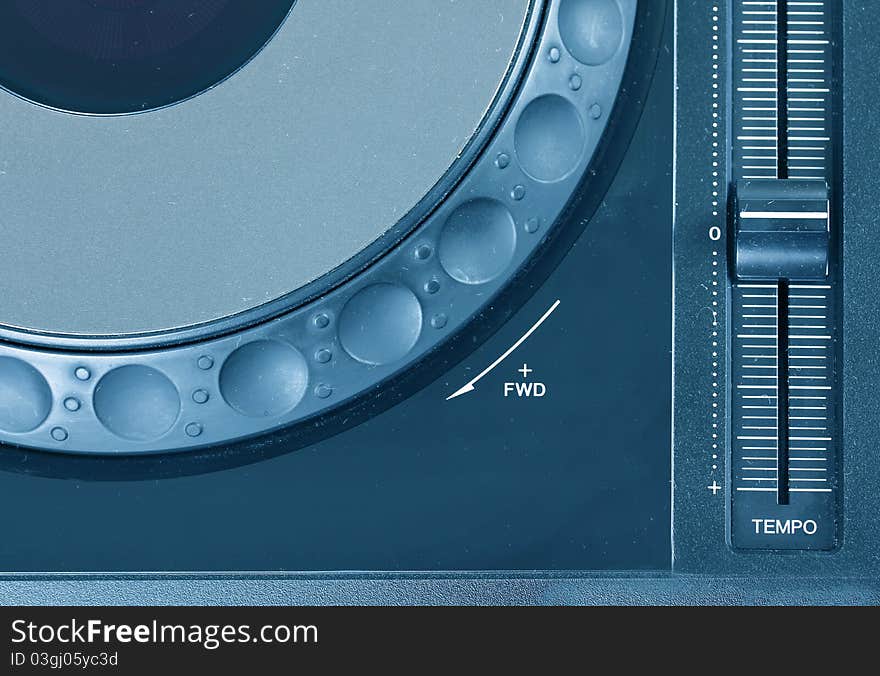 Dj cd player, closeup shot