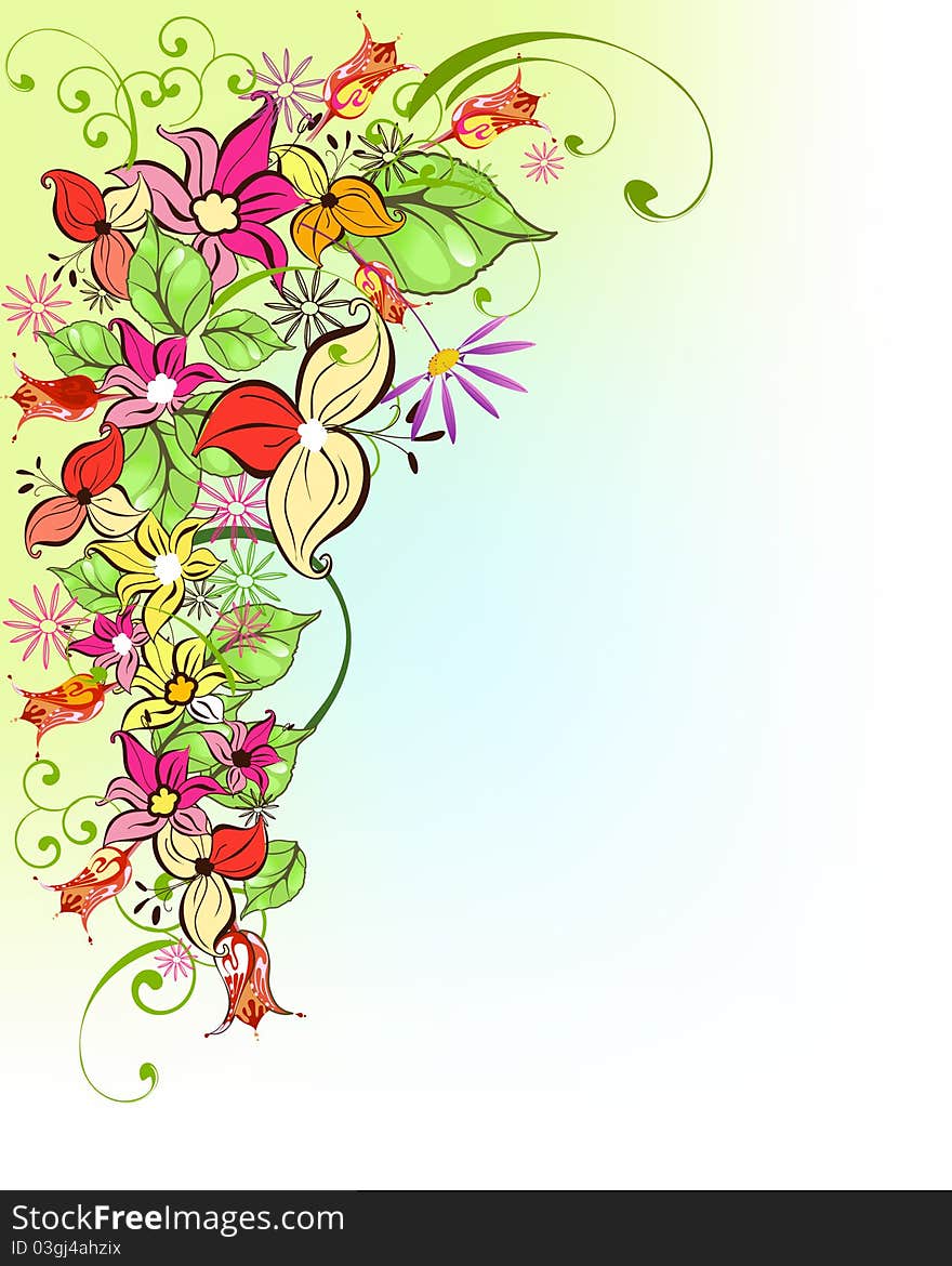 Background with summer colorfull flowers. Background with summer colorfull flowers