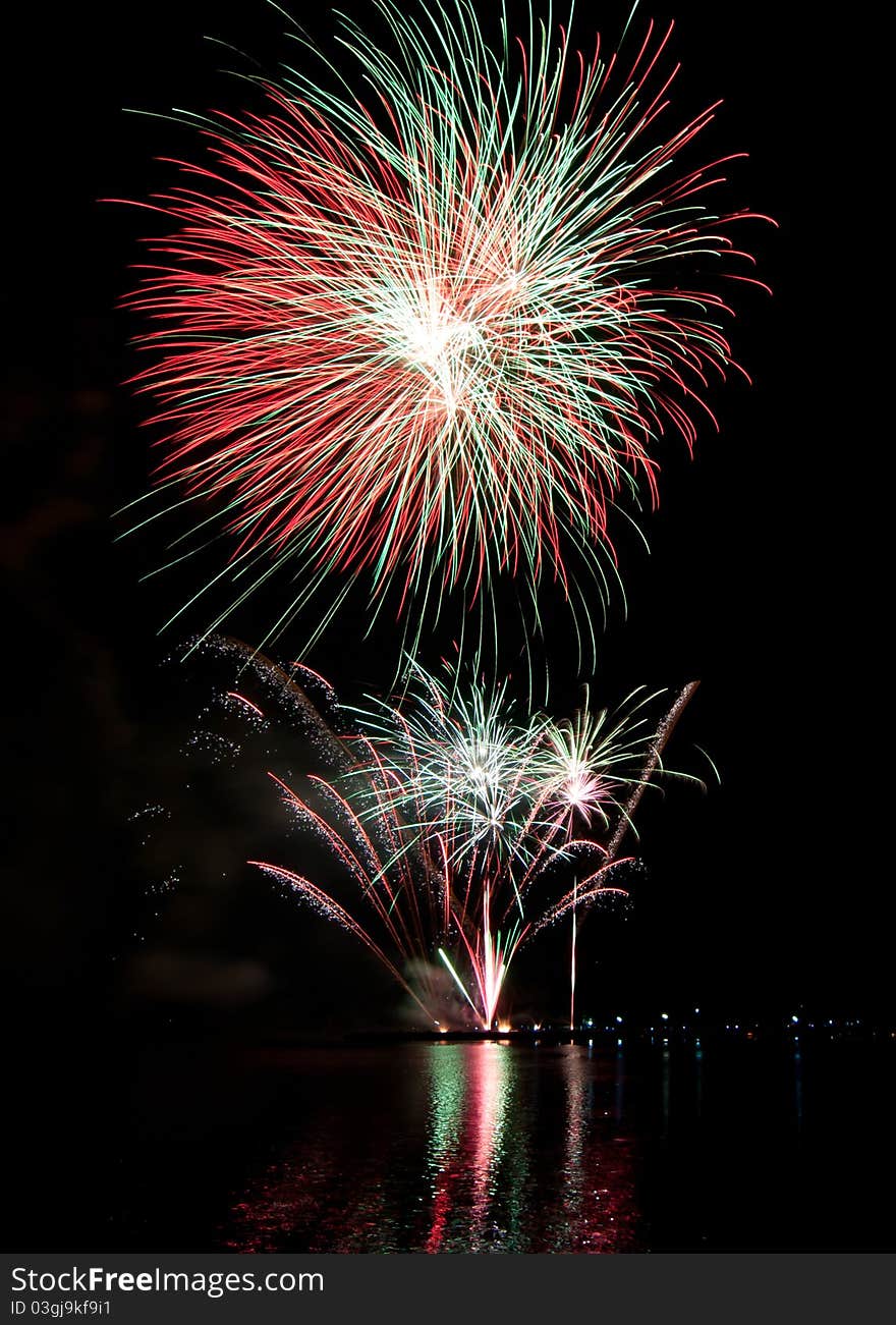 Firework at Suan Luang Rama IX Bangkok Thailand