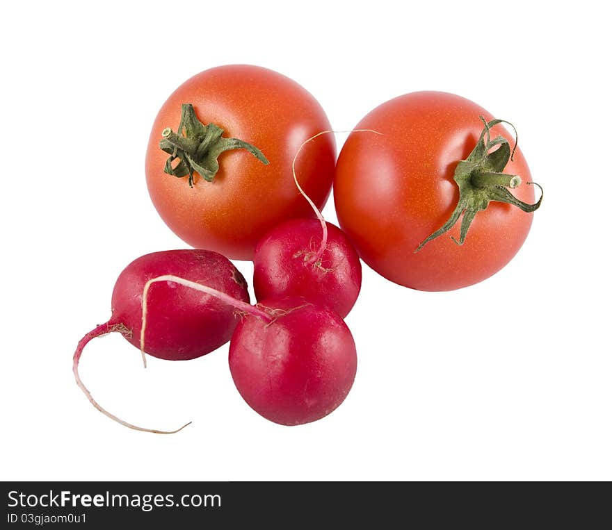 Tomatoes and radish