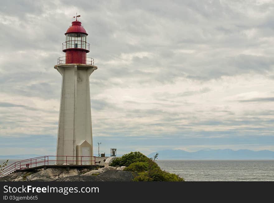 Lighthouse on a big rock