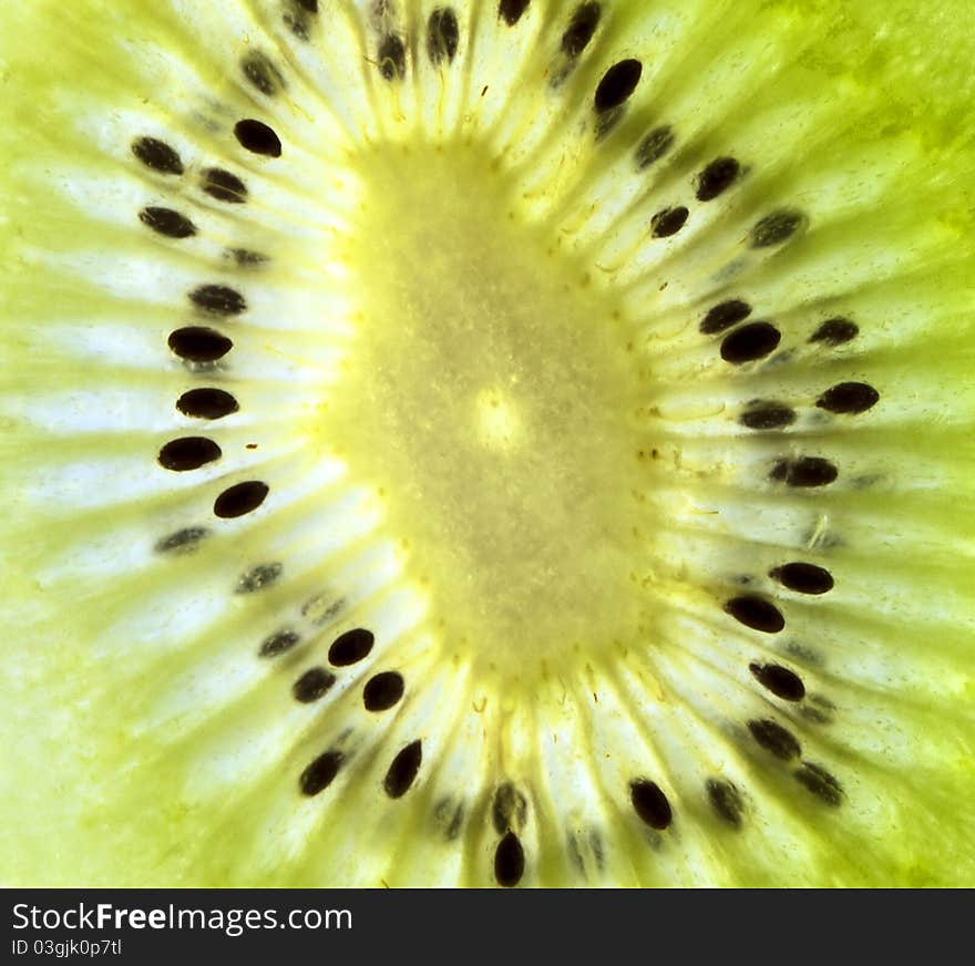 Abstract photo of a kiwi