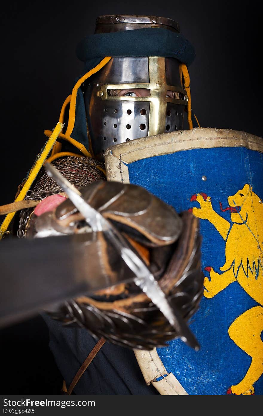 Image of knight with sword and shield. Image of knight with sword and shield