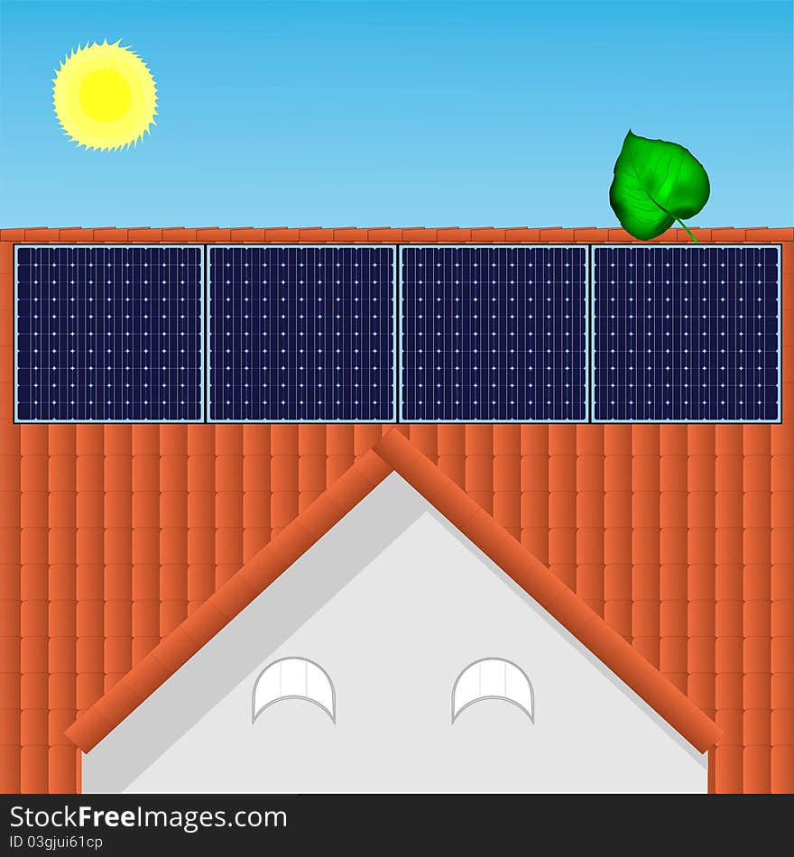 Environmentally friendly home runs on solar-powered. Environmentally friendly home runs on solar-powered