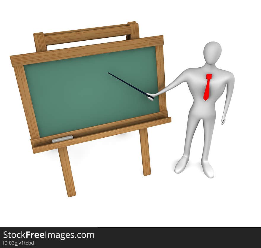 Teacher isolated over white background