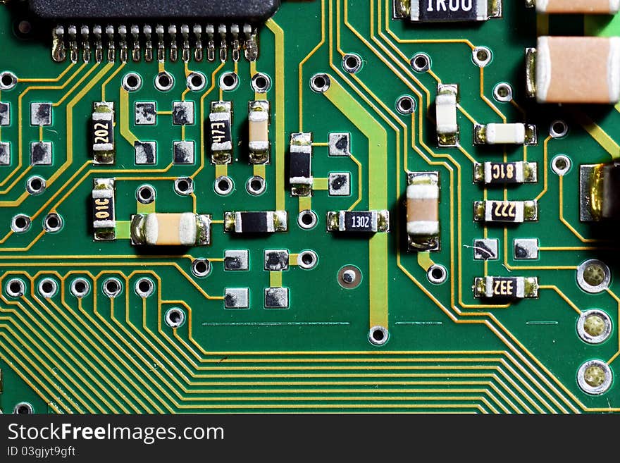 Macro image of circuit board