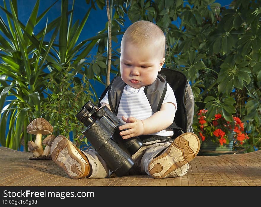 Sits on a background of green shrubs. Sits on a background of green shrubs.