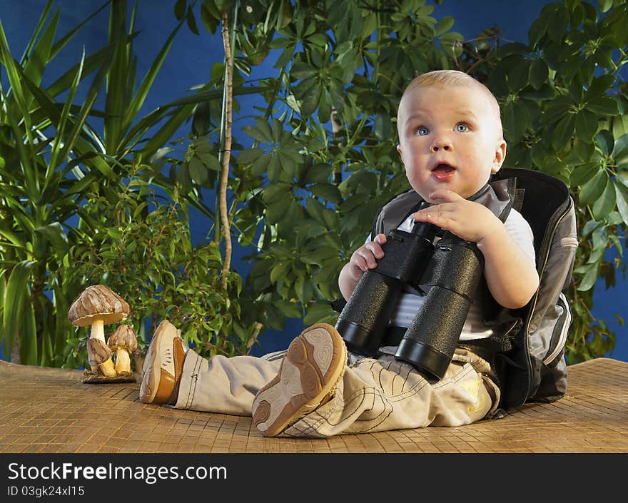 Sits on a background of green shrubs. Sits on a background of green shrubs.