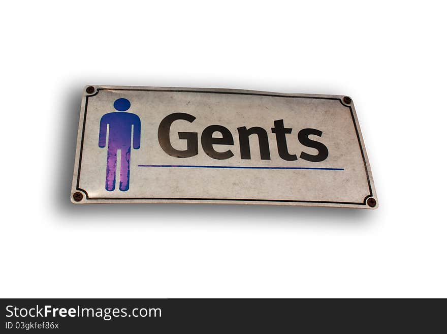 Men's nameplate. Plates signs to the bathroom.