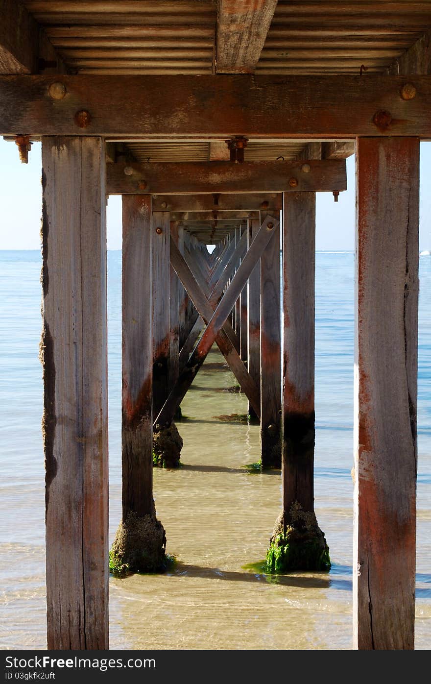 Old wooden bridge in Australia. Old wooden bridge in Australia