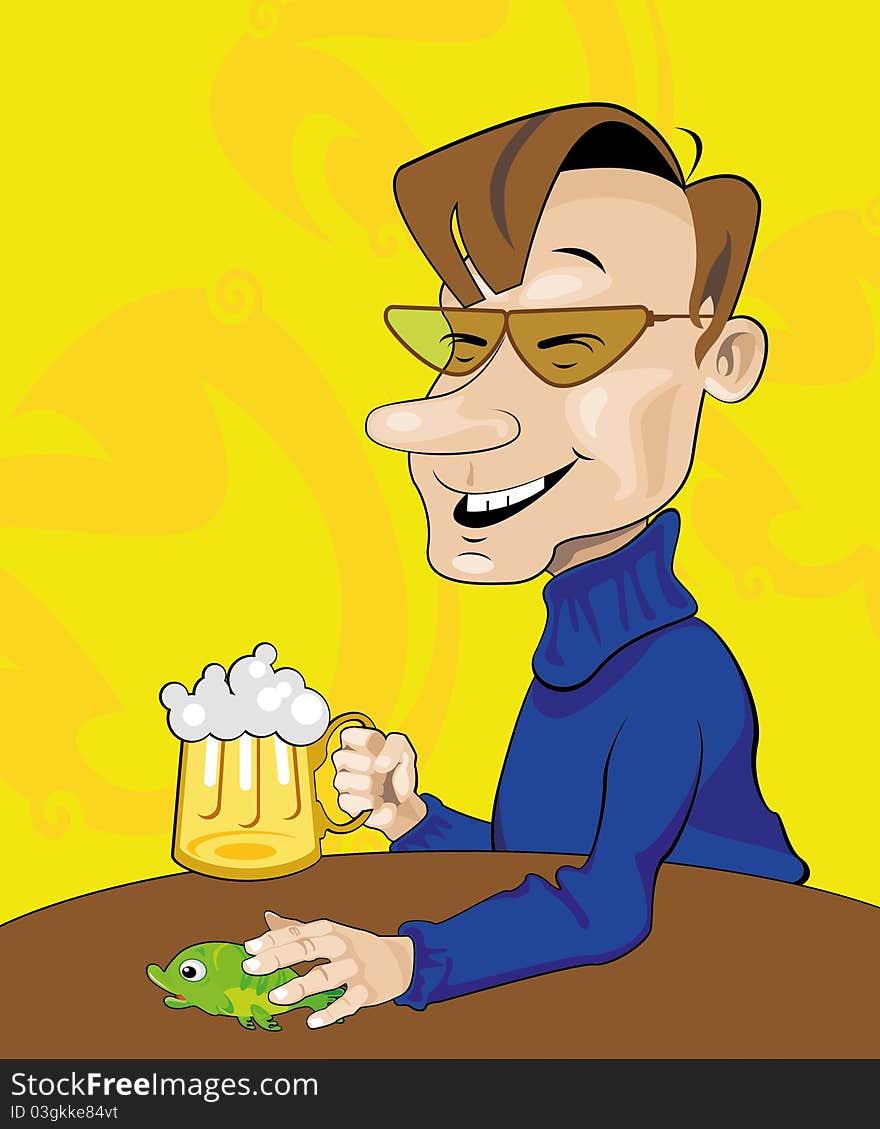 Man in the beer club