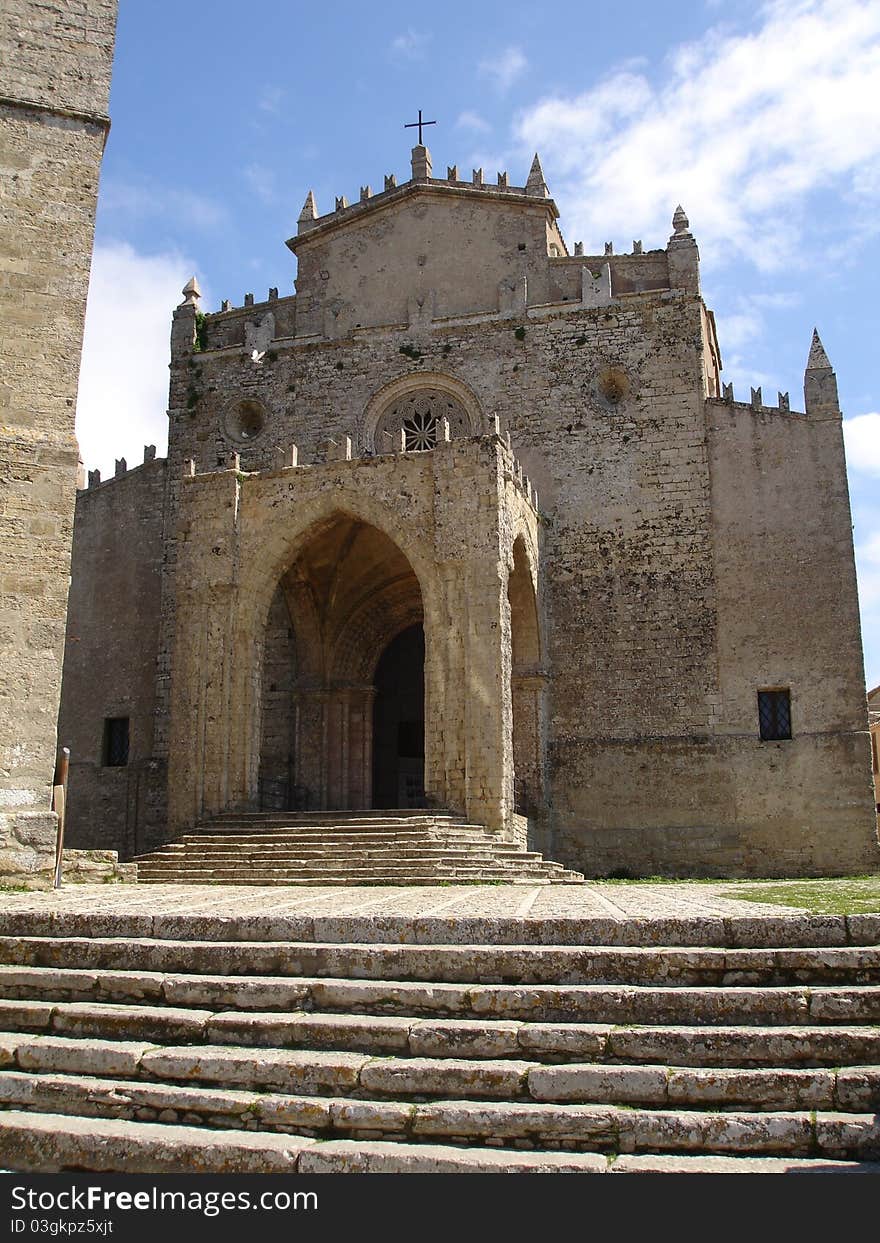 Sicily, Erice Cathedral. Cathedral of Erice. Sicily, Erice Cathedral. Cathedral of Erice.