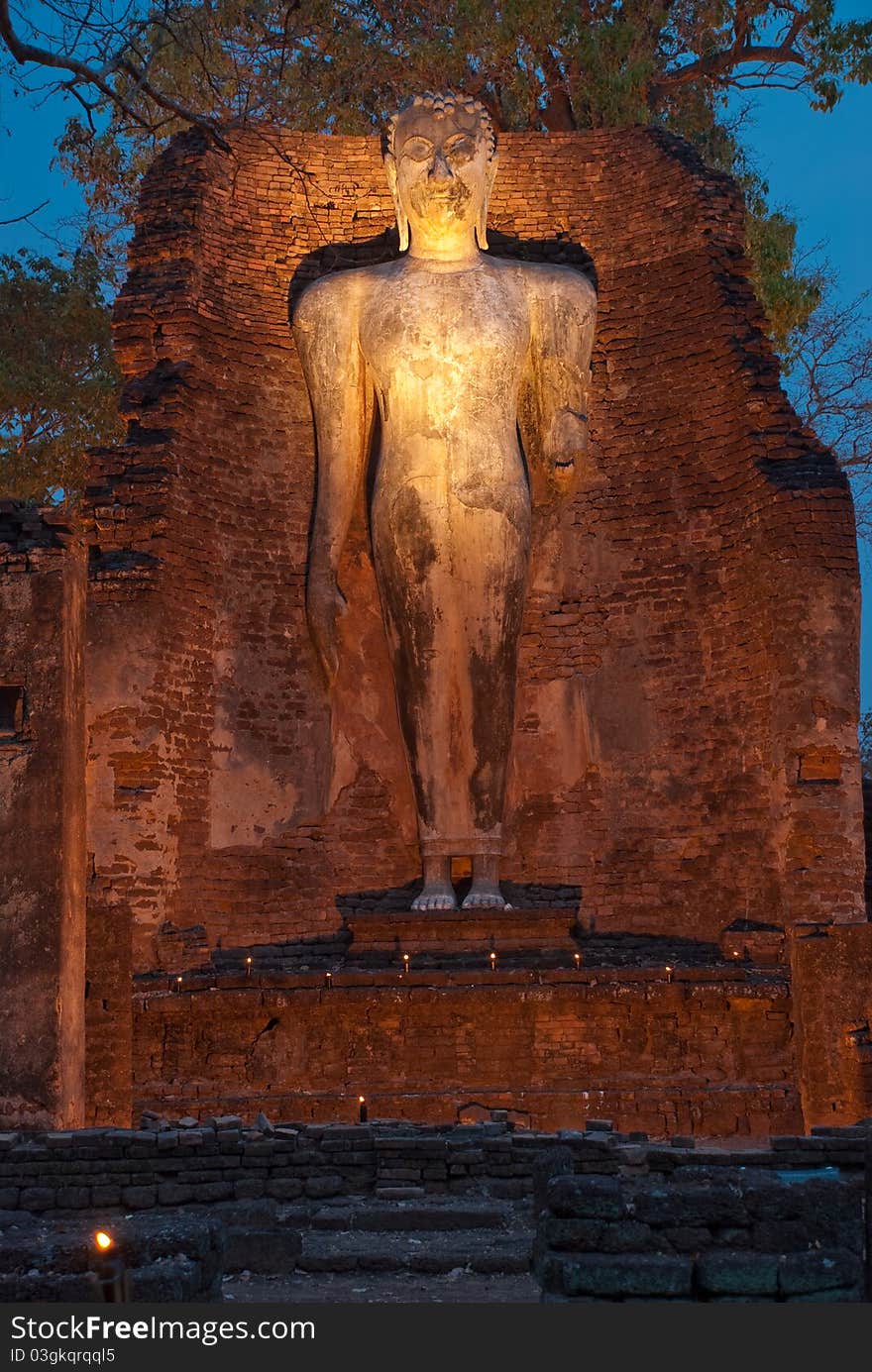 Buddha Image in Wat Phra Si lriyabot at Kamphaeng Phet Historical Park, Kamphaeng Phet Province, Thailand. Buddha Image in Wat Phra Si lriyabot at Kamphaeng Phet Historical Park, Kamphaeng Phet Province, Thailand