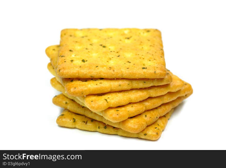 A stack of vegetable cracker