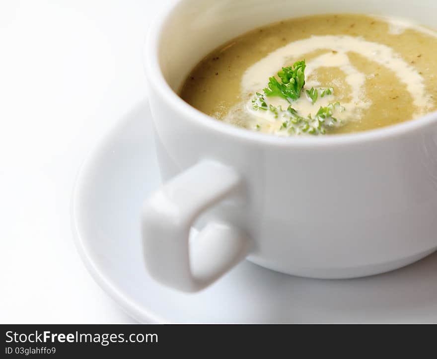 Home made broccoli soup look tasty