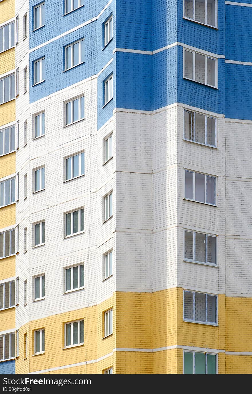 The tall Apartments Building as a background