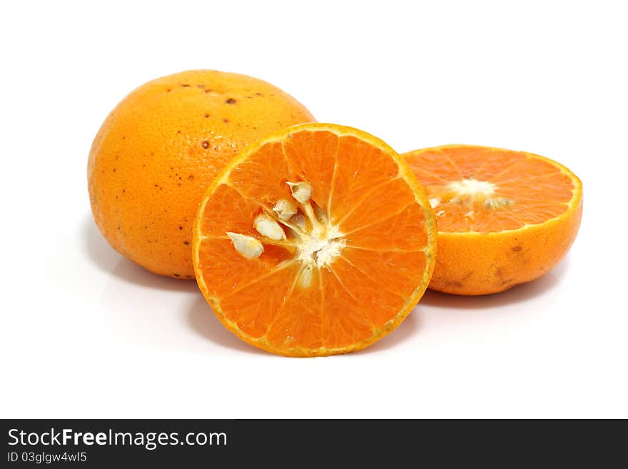 Orange isolated in white background