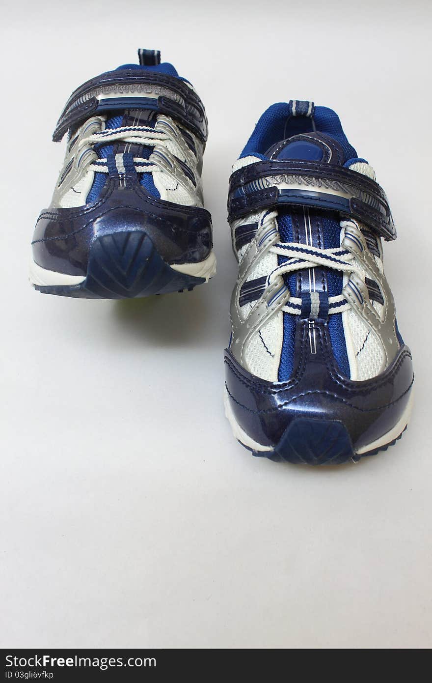 A pair of kid sport shoes. A pair of kid sport shoes