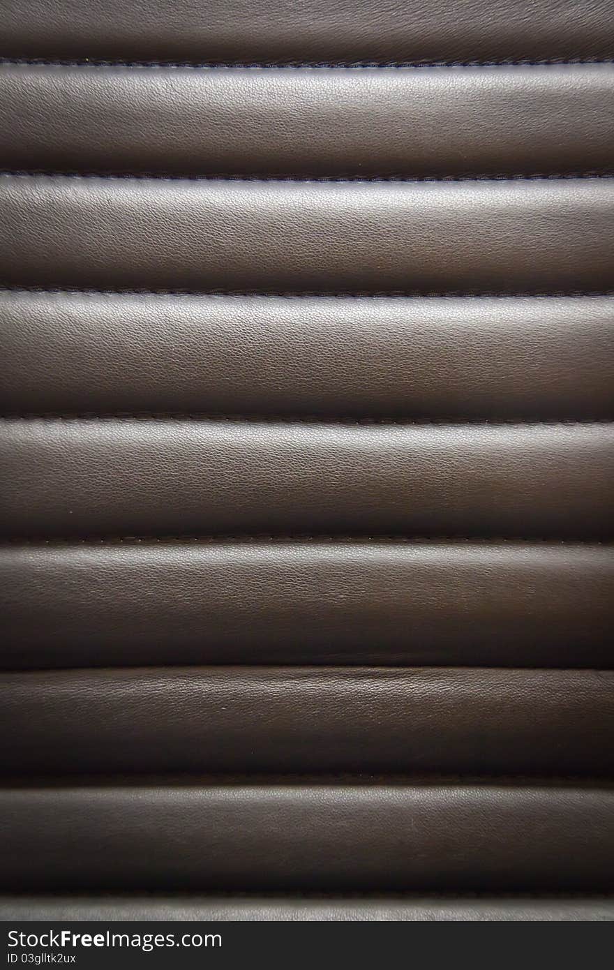 Black leather seats are welded to horizontal suture. Black leather seats are welded to horizontal suture