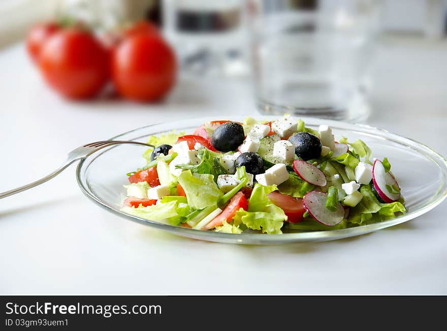 Plate of salad