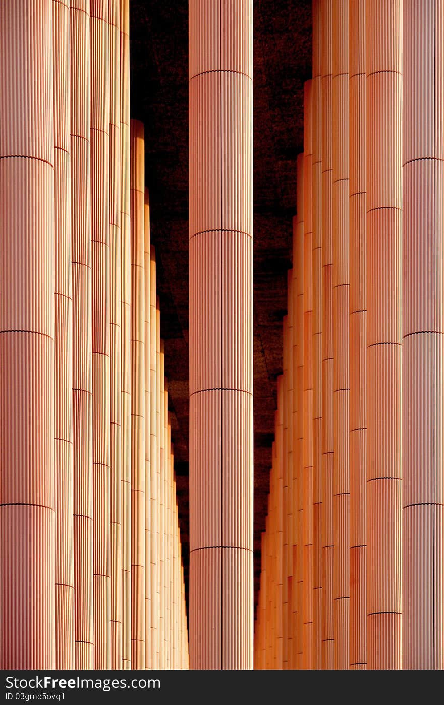 Detail of a modern building placed in Zaragoza