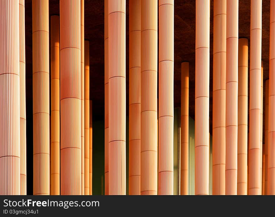 Detail of a modern building placed in Zaragoza